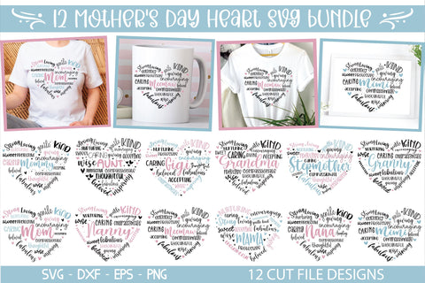 Mother's Day Heart SVG Bundle SVG md faruk hossain 