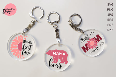 Mothers Day Keychain | Mothers Day SVG Bundle SVG Klava P 