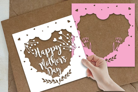 Mothers Day Layered Papercut 2 Svg Eps Ai Png Pdf 3D Paper zafrans studio 