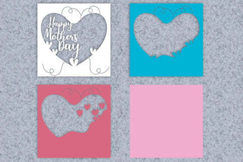 Mothers Day Layered Papercut 4 Svg Eps Ai Png Pdf 3D Paper zafrans studio 