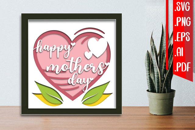 Mothers Day Layered Papercut 6 Svg Eps Ai Png Pdf SVG zafrans studio 