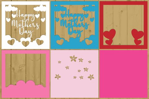 Mothers Day Layered Papercut 8 Svg Eps Ai Png Pdf 3D Paper zafrans studio 