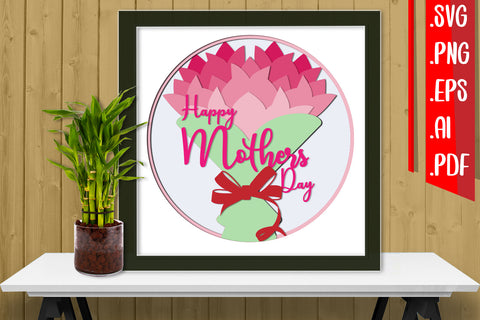 Mothers Day Layered Papercut 9 Svg Eps Ai Png Pdf 3D Paper zafrans studio 