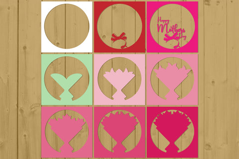 Mothers Day Layered Papercut 9 Svg Eps Ai Png Pdf 3D Paper zafrans studio 