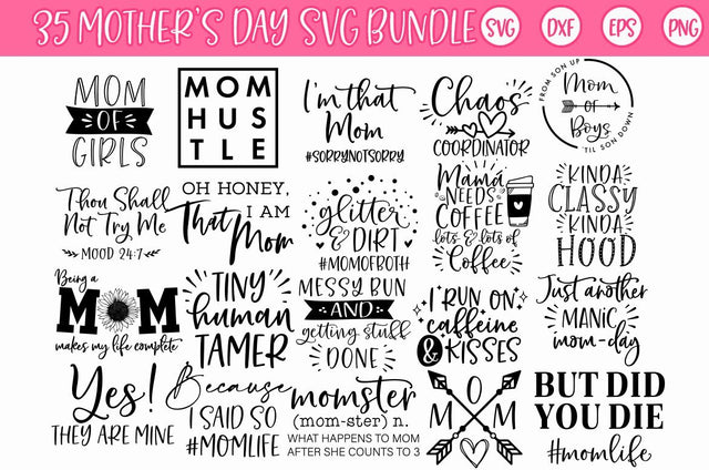 Mother's day Momlife Mom SVG Bundle SVG Freeling Design House 