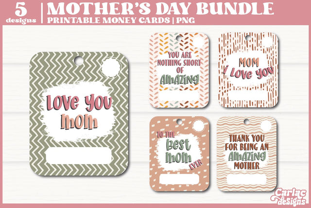 Mother's Day Money Card Bundle | Mother's Day Bundle Sublimation Carla C Designs 