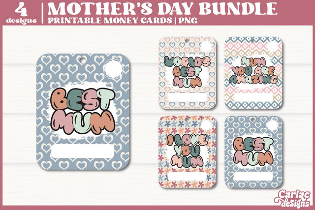 Mother's Day Money Card Bundle | Mother's Day Bundle Sublimation Carla C Designs 