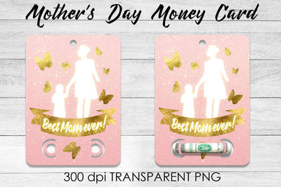 Mother’s Day Money Card PNG Design | Mother’s Day Money Holder | Mum PNG Sublimation Fly Design 