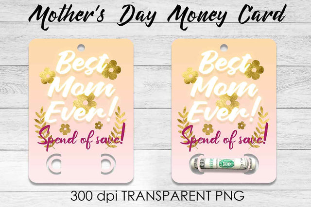 Mother’s Day Money Card PNG Design | Mother’s Day Money Holder | Mum PNG Sublimation Fly Design 