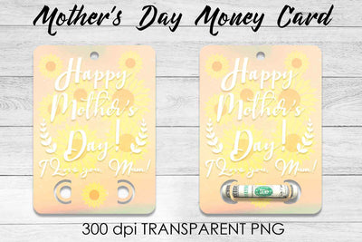Mother’s Day Money Card PNG Design | Mother’s Day Money Holder | Mum PNG Sublimation Fly Design 