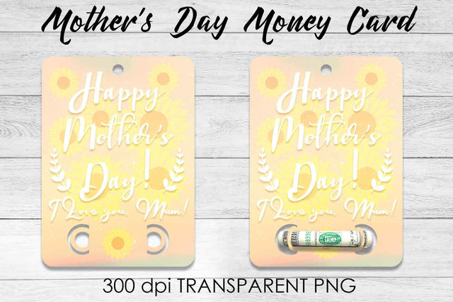 Mother’s Day Money Card PNG Design | Mother’s Day Money Holder | Mum PNG Sublimation Fly Design 