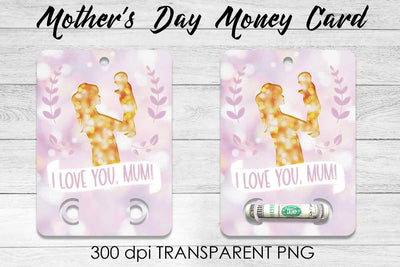 Mother’s Day Money Card PNG Design | Mother’s Day Money Holder | Mum PNG Sublimation Fly Design 