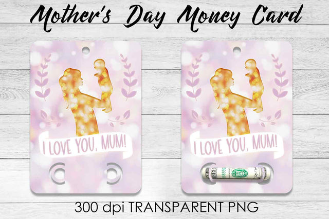 Mother’s Day Money Card PNG Design | Mother’s Day Money Holder | Mum PNG Sublimation Fly Design 