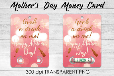 Mother’s Day Money Card PNG Design | Mother’s Day Money Holder | Mum PNG Sublimation Fly Design 