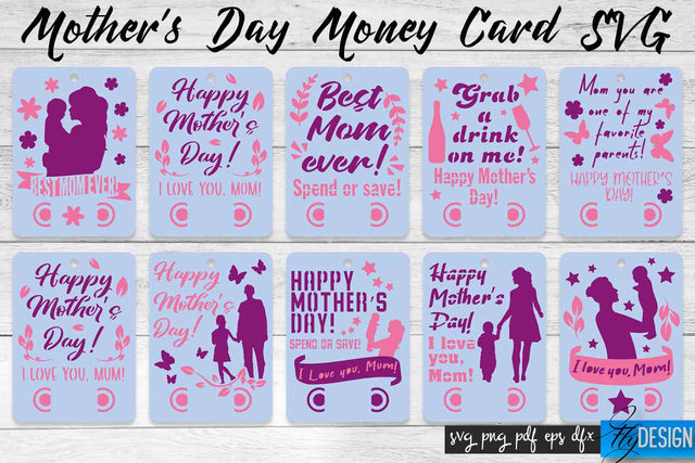 Mother’s Day Money Card SVG | Mother’s Day SVG Design | Mom SVG Quotes SVG Fly Design 