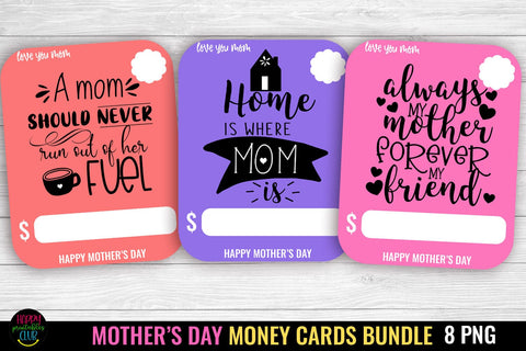 Mother's Day Money Cards Bundle I Mother's Day Money Holder SVG Happy Printables Club 