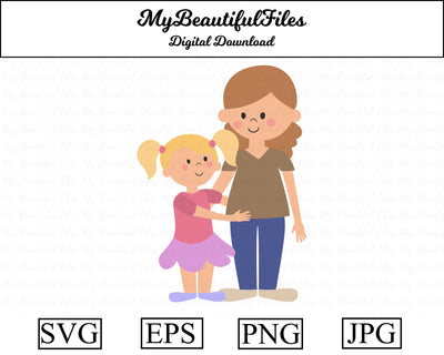 mothers day - mother daughter SVG MyBeautifulFiles 