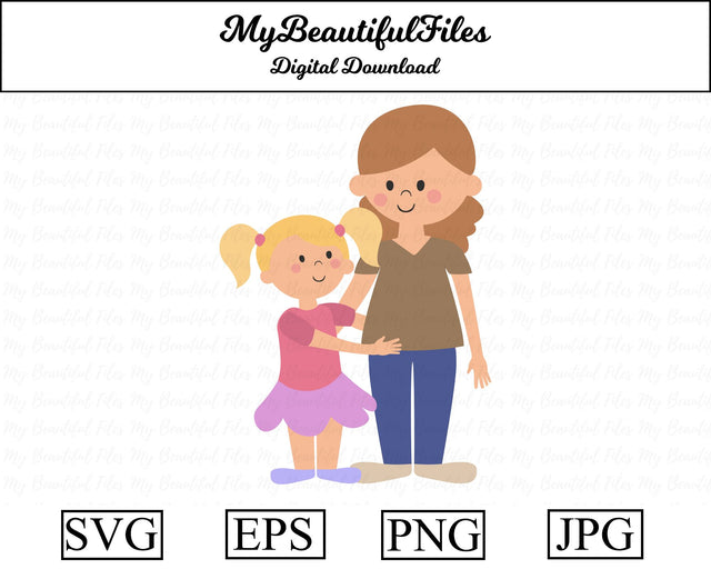 mothers day - mother daughter SVG MyBeautifulFiles 