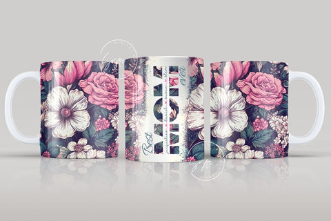 Mother's Day Mug Wrap Design, Add Kids Names, Floral Mug Wrap, Mug For Mom, Gift for Mother, 11 & 15 Oz Mug Cricut Press Sublimation Sublimation Syre Digital Creations 