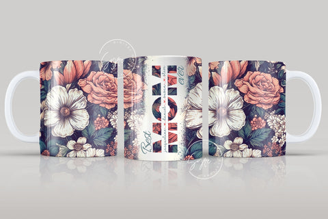 Mother's Day Mug Wrap Design, Add Kids Names, Floral Mug Wrap, Mug For Mom, Gift for Mother, 11 & 15 Oz Mug Cricut Press Sublimation Sublimation Syre Digital Creations 
