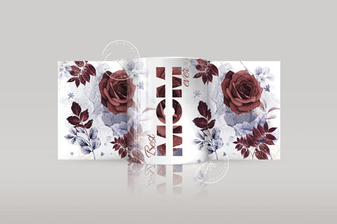 Mother's Day Mug Wrap Design, Add Kids Names, Red Gold Floral Mug, Mug For Mom, Gift for Mother, 11 & 15 Oz Mug Cricut Press Sublimation Sublimation Syre Digital Creations 