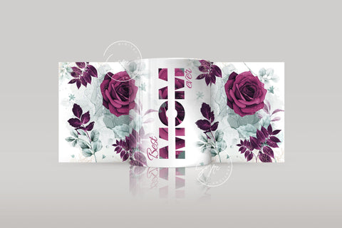 Mother's Day Mug Wrap Design, Add Kids Names, Red Gold Floral Mug, Mug For Mom, Gift for Mother, 11 & 15 Oz Mug Cricut Press Sublimation Sublimation Syre Digital Creations 