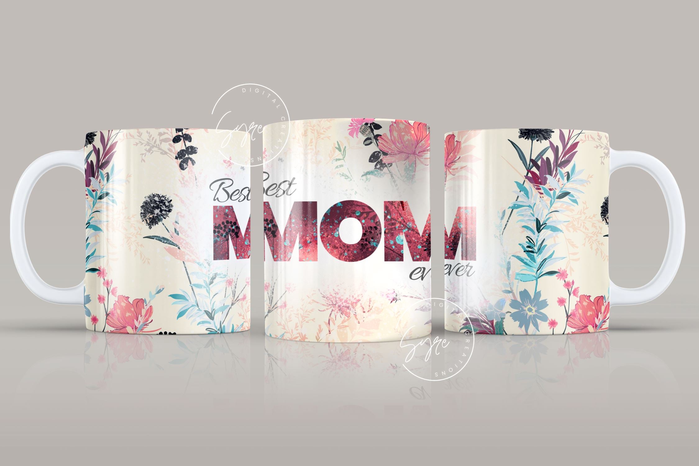 Best Mom Ever Wildflower Photo Mother's Day Mug