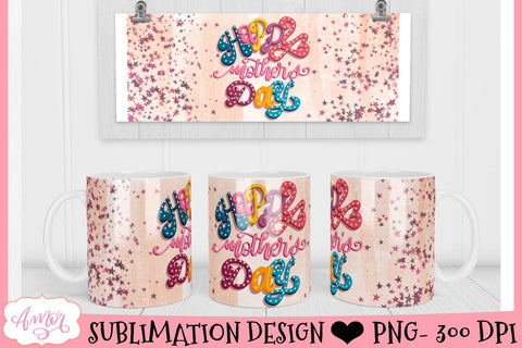 Mother's day mug wrap for sublimation design Sublimation Amorclipart 