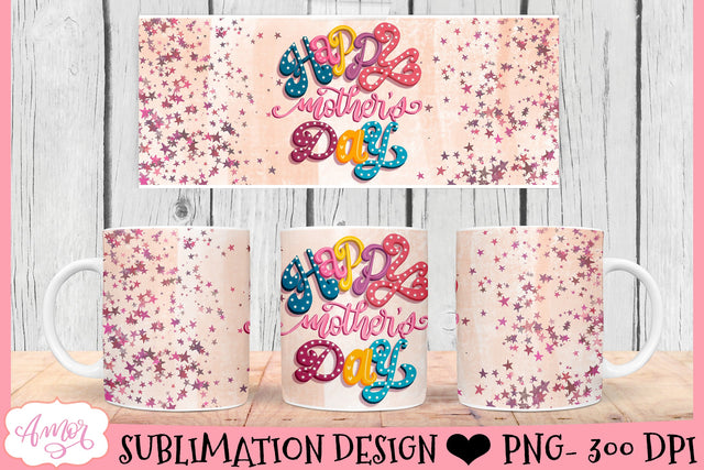 Mother's day mug wrap for sublimation design Sublimation Amorclipart 