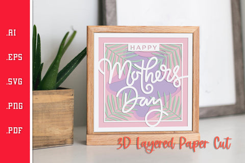 Mothers Day Paper Cut Bundle - 3D Layered Paper Cut SVG SVG Slim Studio 