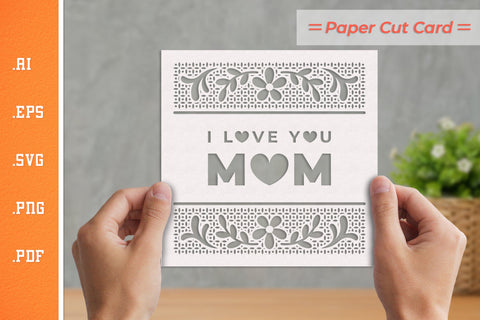 Mother's Day Paper Cut Card SVG 1 SVG Slim Studio 