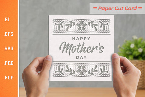 Mother's Day Paper Cut Card SVG 1 SVG Slim Studio 