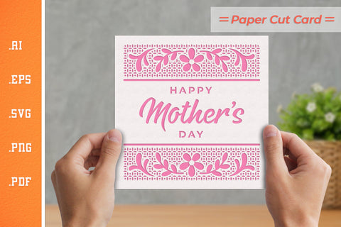 Mother's Day Paper Cut Card SVG 1 SVG Slim Studio 