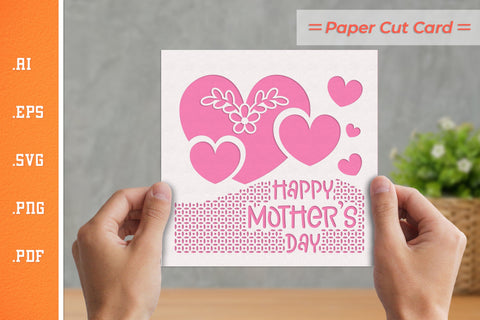 Mother's Day Paper Cut Card SVG 3 SVG Slim Studio 