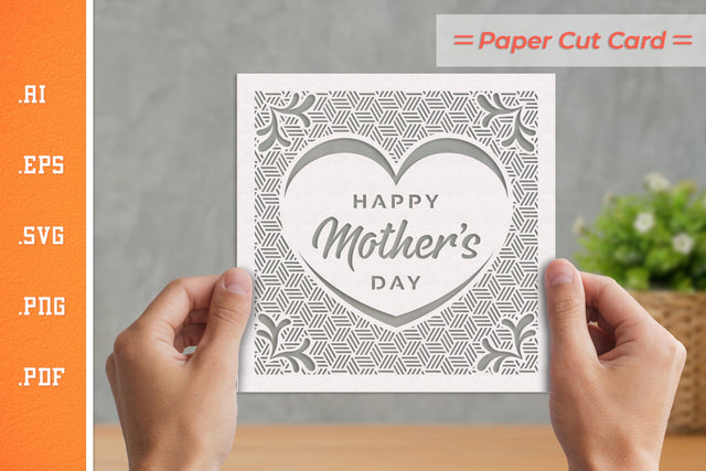 Mother's Day Paper Cut Card SVG 5 SVG Slim Studio 