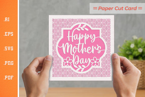 Mother's Day Paper Cut Card SVG 7 SVG Slim Studio 