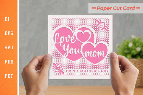 Mother's Day Paper Cut Card SVG 8 SVG Slim Studio 