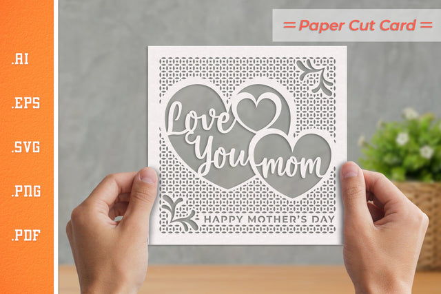 Mother's Day Paper Cut Card SVG 8 SVG Slim Studio 