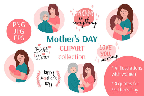 Mother's Day PNG Illustrations | Vector Clipart Sublimation AnnaViolet_store 
