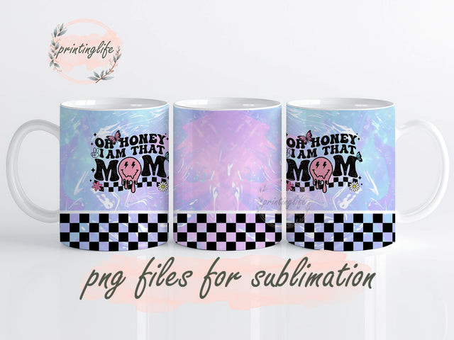 Mother's Day Png, Retro Mama PNG and Mom PNG designs, Mama Mug Sublimation Design, Mug Wrap Template, Instant Digital Download PNG Sublimation PrintingLife 