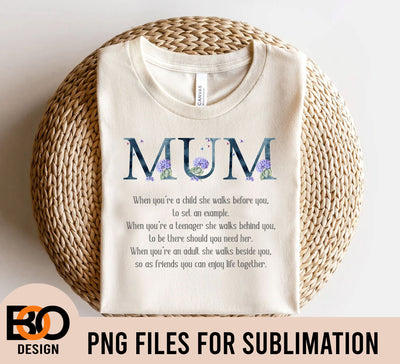 Mother's Day Poem Purple png, Gift Mom PNG Sublimation BOO-design 