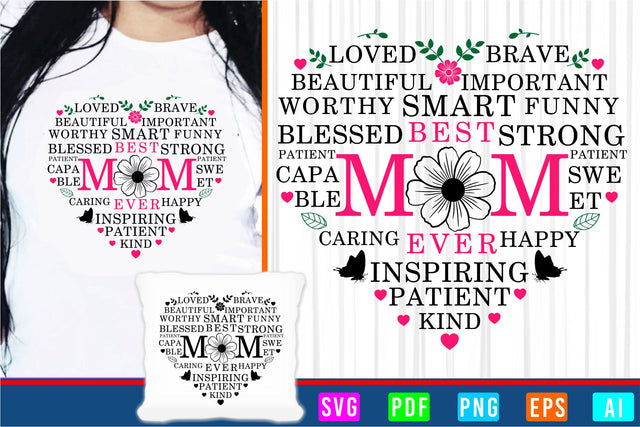 Mothers Day Quotes Typography With Heart SVG T shirt Designs, Funny Mother's Day Positive Quote Monogram Design SVG D2PUTRI, SVG BUNDLE, SUBLIMATION BUNDLE, T SHIRT DESIGNS BUNDLE 