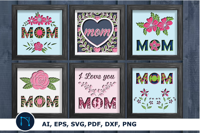 Mother’s Day shadow box Bundle 3d SVG SVG MD JOYNAL ABDIN 