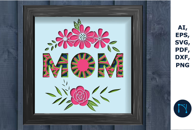 Mother’s Day shadow box design 3d SVG SVG MD JOYNAL ABDIN 