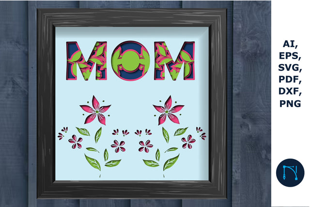 Mother’s Day shadow box design 3d SVG SVG MD JOYNAL ABDIN 