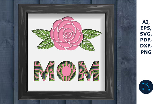 Mother’s Day shadow box design 3d SVG SVG MD JOYNAL ABDIN 