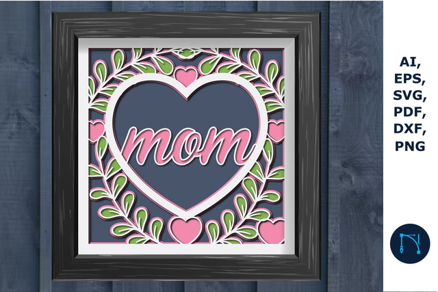 Mother’s Day shadow box design 3d SVG SVG MD JOYNAL ABDIN 