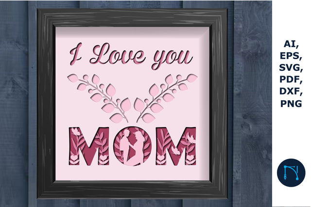 Mother's Day shadow box design 3d SVG SVG MD JOYNAL ABDIN 