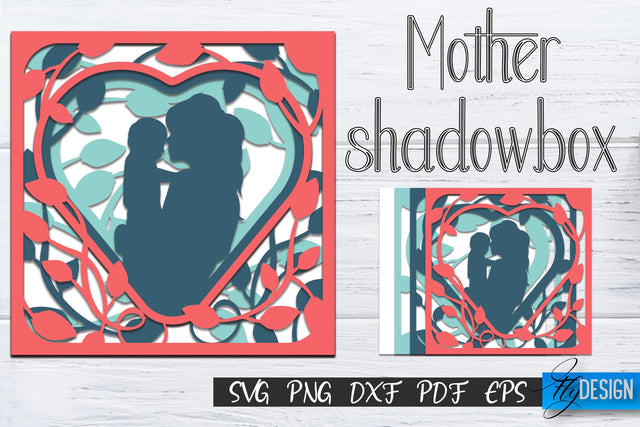 Mother's Day Shadow Box SVG, Mom SVG, 3D Layered SVG, Layered SVG Design, 3D SVG, 3d Layered Cut File, Multilayered SVG. Paper Cut Crafting Design v.1 SVG Fly Design 