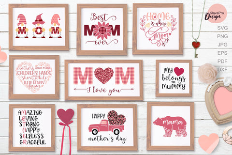 Mother's Day Sign SVG Bundle | Mom Designs for Signs SVG Klava P 